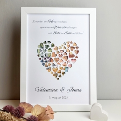 personalisiertes Geldgeschenk - Herzen - zur Hochzeit