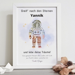 personalisiertes Geldgeschenk zur Jugendweihe - Motiv Astronaut