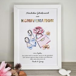 personalisiertes Geldgeschenk zur Konfirmation - Motiv Beauty