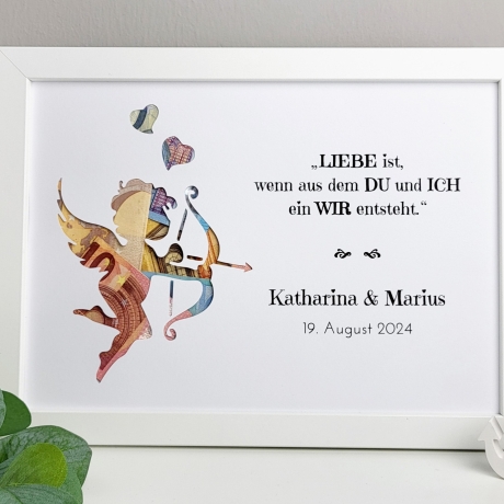 personalisiertes Geldgeschenk - Amor - zur Hochzeit