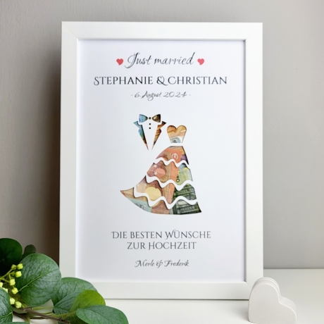 personalisiertes Geldgeschenk - Kleid & Anzug - zur Hochzeit