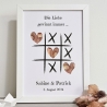 personalisiertes Geldgeschenk - Tic Tac Toe - zur Hochzeit