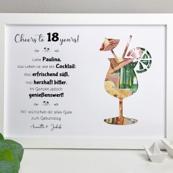 Personalisiertes Geldgeschenk zum Geburtstag - Motiv Cocktail