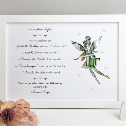 personalisiertes Geldgeschenk zum Geburtstag - Motiv Fee