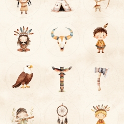 Individuelle Cupcake Topper – Esspapier - Indianer