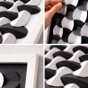 3D-Wandbild 30x40 cm | Papierkunst | Schwarz-Weiß | Handmade
