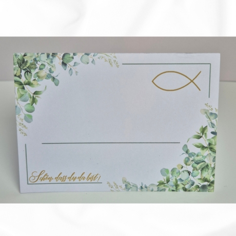 Tischkarte personalisierbar für Kommunion/Konfirmation|Namenskart