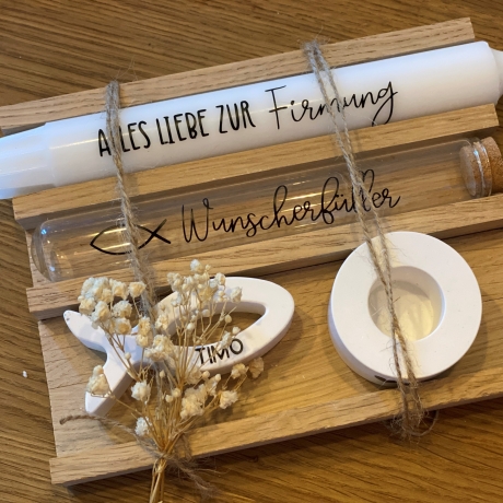 Firmung Geldgeschenk , Geschenkset Firmung , Kerze zur Firmung 