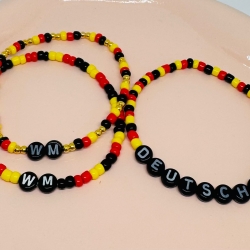 Deutschland Fan-Armband personalisiert  WM EM Armband Wunschtext