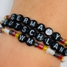 Deutschland Fan-Armband personalisiert  WM EM Armband Wunschtext