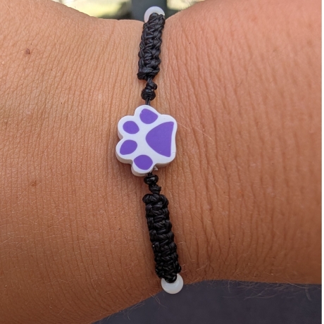 Pfoten Armband Macramee – Tierliebe Schmuck