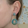 Handgefertigte Polymer Clay Ohrringe – Edle Apatit-Optik