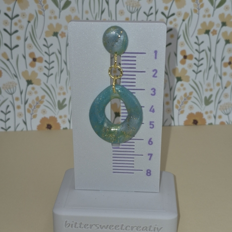 Handgefertigte Polymer Clay Ohrringe – Edle Apatit-Optik