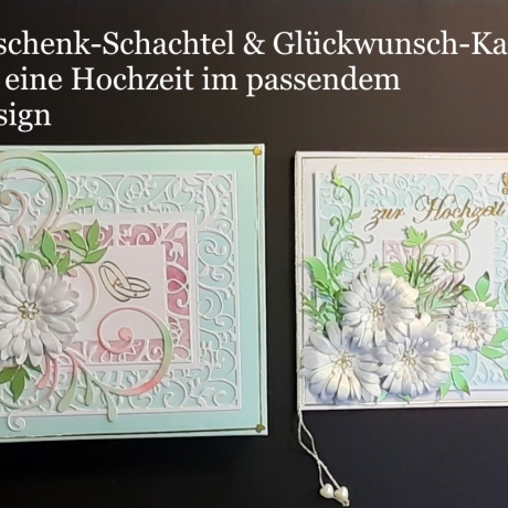 Geschenkschachtel + Hochzeitskarte + Geldfach Geldgeschenk Hochze