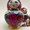 10-er Matroschka klassisch-bauchig, Handarbeit, 16 cm