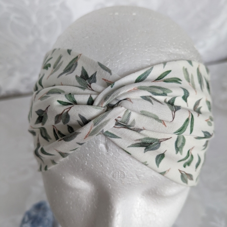 Handgefertigtes Jersey-Stirnband ''Blätterkunst