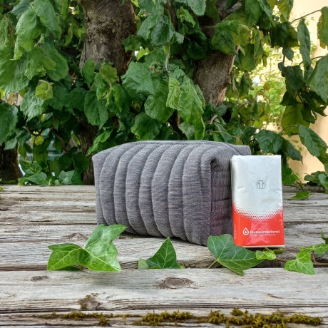 Kulturbeutel | Boxy Bag Anthrazit | Gesteppt |  Kosmetik