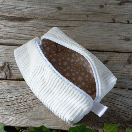 Boxy Bag | Weiß-Creme | Cord | Organizer 