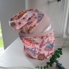 Beanie Mütze & Loop Set aus rosa Blumen Jersey KU 53-55cm