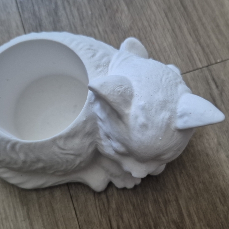 Vase Kätzchen liegend