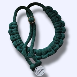 Statementkette grün Knoten Skandi Baumwolle Makramee  nachhaltig