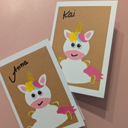DIY Einladungskarten Geburtstag Einhorn | Bastelset