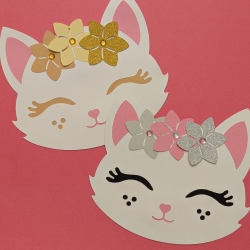 DIY Einladungskarten Geburtstag Katze - Bastelset 