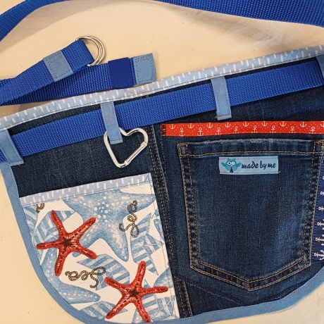 Schürze Wiesn Hüfttasche Bauchtasche Gartenschürze Upcycling