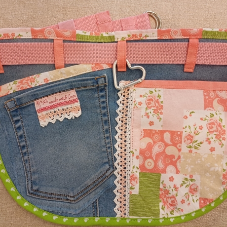 Schürze Wiesn Hüfttasche Bauchtasche Gartenschürze Upcycling