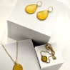 Gold/ Silberkette mit Blütenanhänger 18k/24k Gold/ 925 Silber 