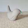 Vogel Figur / Vögelchen Beton bemalter Schnabel mint Deko-Objekt