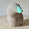 Vogel Figur / Vögelchen Beton bemalter Schnabel mint Deko-Objekt