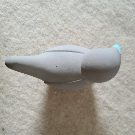 Vogel Figur / Vögelchen Beton bemalter Schnabel mint Deko-Objekt