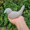 Vogel Figur / Vögelchen Beton bemalter Schnabel mint Deko-Objekt