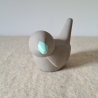 Vogel Figur / Vögelchen Beton bemalter Schnabel mint Deko-Objekt