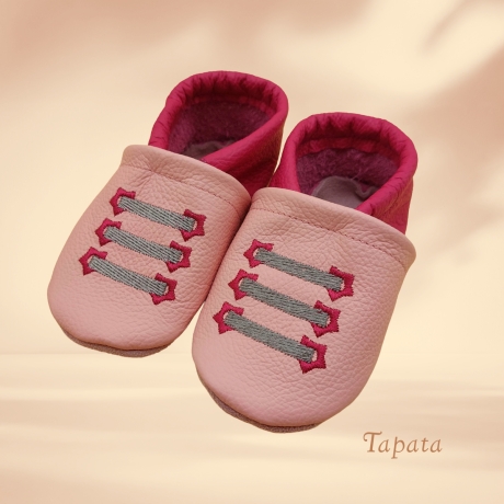 Babyschuhe personalisierbar mit Namen - Sneakers rosa