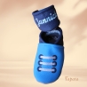 Babyschuhe personalisierbar mit Namen - Sneakers blau