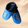 Babyschuhe personalisierbar mit Namen - Sneakers blau