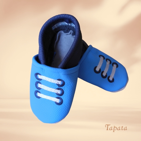 Babyschuhe personalisierbar mit Namen - Sneakers blau