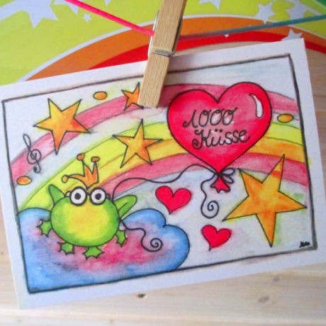 Postkarte *1000 Küsse*