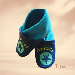 Babyschuhe personalisierbar mit Namen - Stern  (Gr. 18-23)