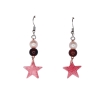 Ohrringe aus Epoxidharz und Perlen Sterne (H-06-0001)