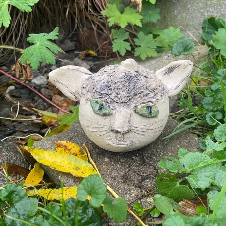 ceramic jar cat head