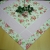 Tischdecke, Rosendesign mit Karo rosa gefüttert