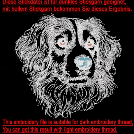 Stickdatei  Kooiker Cash Hund realistisch LunaChild