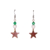 Ohrringe aus Epoxidharz und Perlen Sterne (H-06-0002)