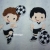 Applikation Fussballspieler im 2er Set gestickt