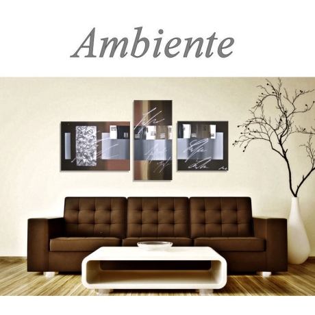 MK1 Art Bild Leinwand Abstrakt Kunst Malerei Acrylbild braun