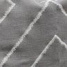 Leinen Kissenbezug taupe bestickt