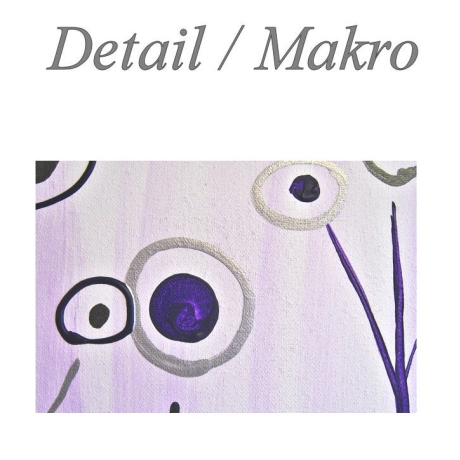 MK1 Art Bild Leinwand Abstrakt Kunst Acrylbild lila Blumen